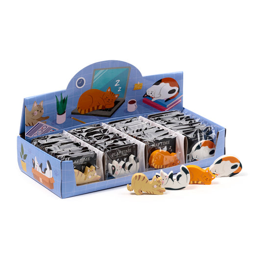 Cat Nap Time Eraser with adorable cat design