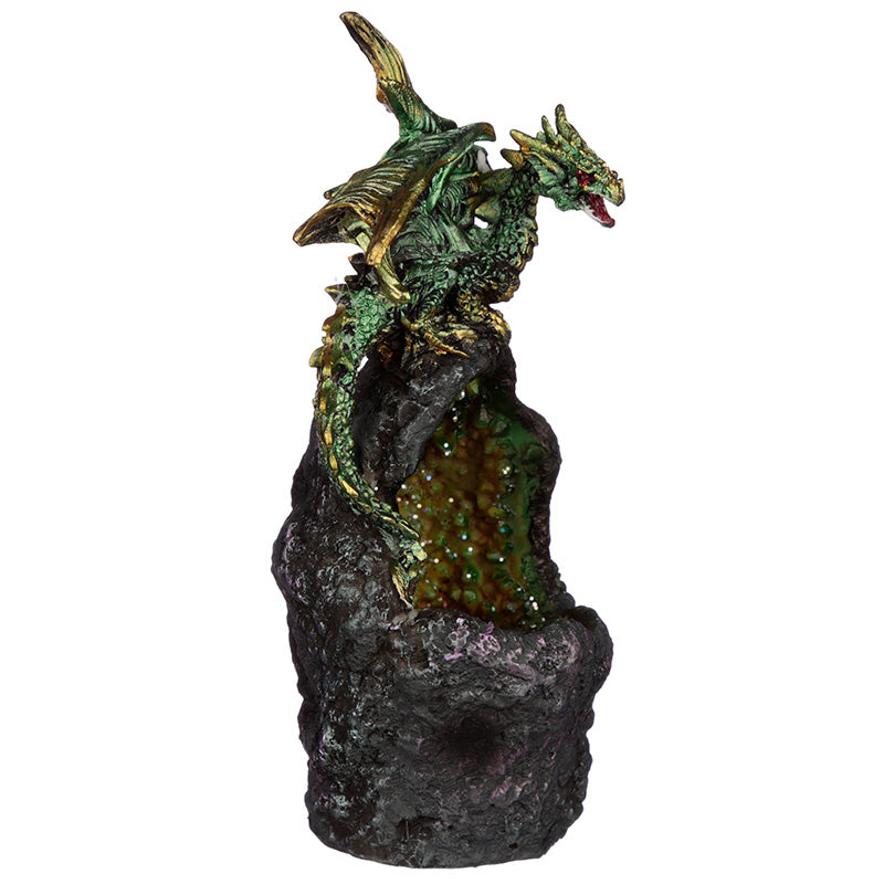 Crystal Cavern LED Dark Legends Dragon Figurine in a dark setting