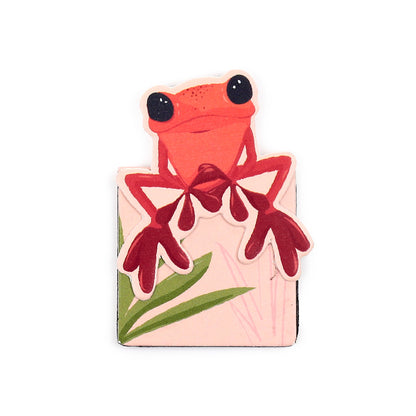 Tropical Frogs Bookmark Set with vibrant illustrations
