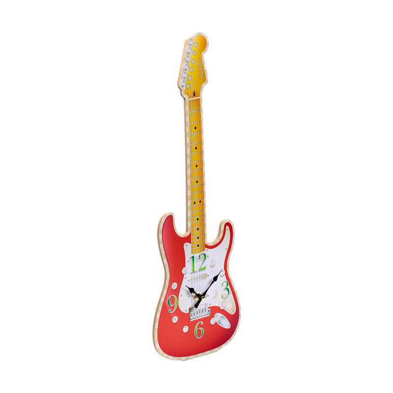 Unique guitar wall clock perfect for music enthusiasts