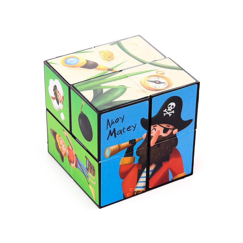 Jolly Rogers Pirate Puzzle Cube Toy - In Hand