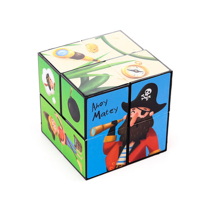 Jolly Rogers Pirate Puzzle Cube Toy - In Hand