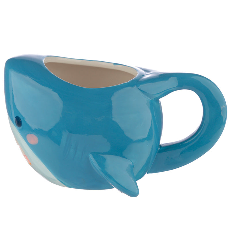 Shark Café Ceramic Shaped Head Mug side view