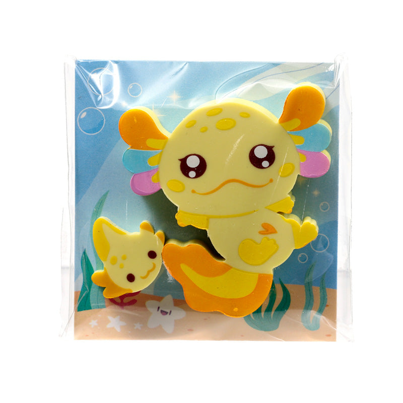 Adorable Axolotl Erasers for Stationery