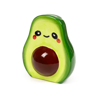 Foodiemals Pedro the Avocado Ceramic Money Box in home decor setting