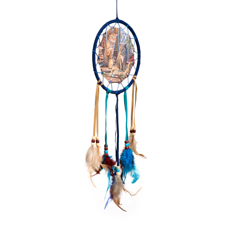 Lisa Parker's Purrlock Holmes Cat small dreamcatcher