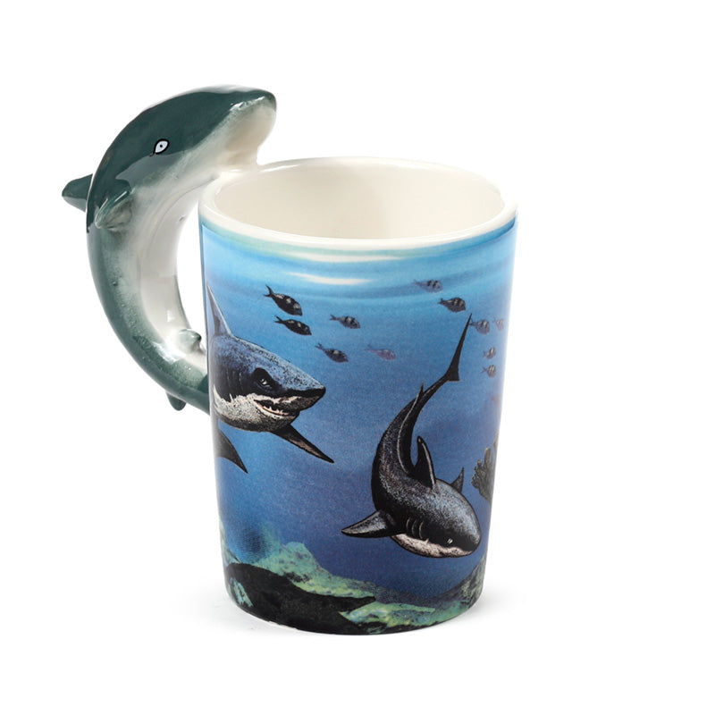 Lisa Parker Shark Shaped Handle Ceramic Mug - Lifestyle Image