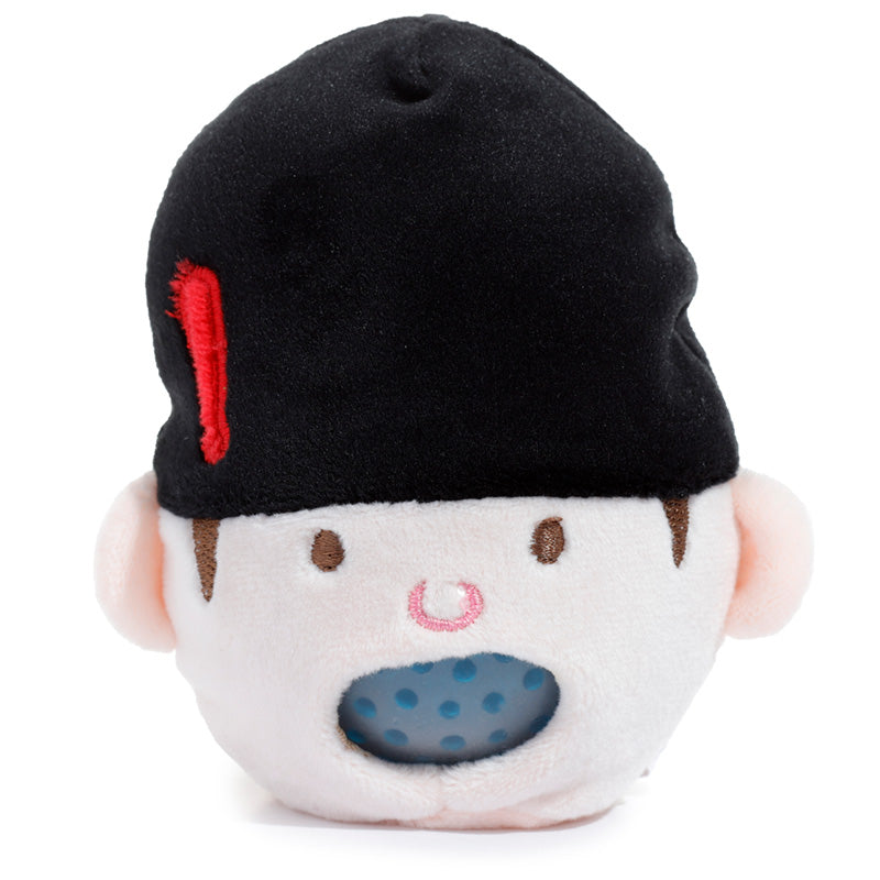 Queasy Squeezies Fidget Toy - London Guardsman with decorative background