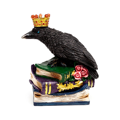 Gothic decor crow ornament on display