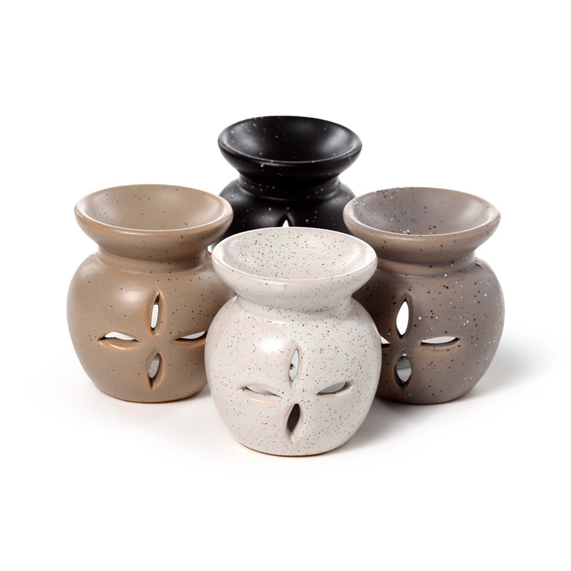 Eden Stone Effect Oil Burner with Flower Cutouts
