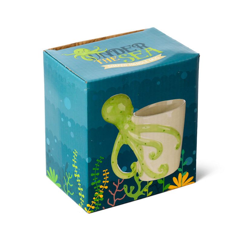 Lisa Parker Octopus Shaped Handle Ceramic Mug - Lifestyle Shot