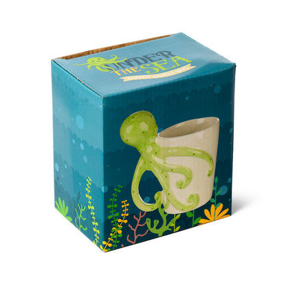 Lisa Parker Octopus Shaped Handle Ceramic Mug - Lifestyle Shot
