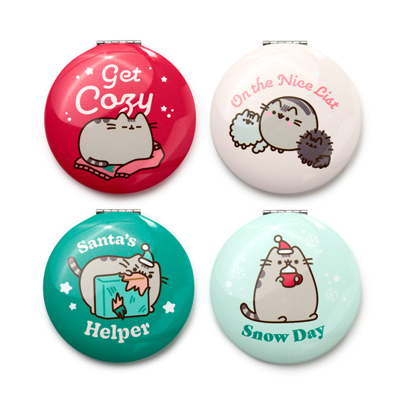 Pusheen the Cat Christmas Compact Mirror open view