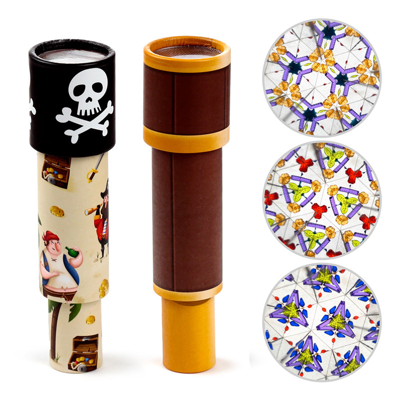 Colorful patterns inside the Jolly Rogers Pirates Kaleidoscope