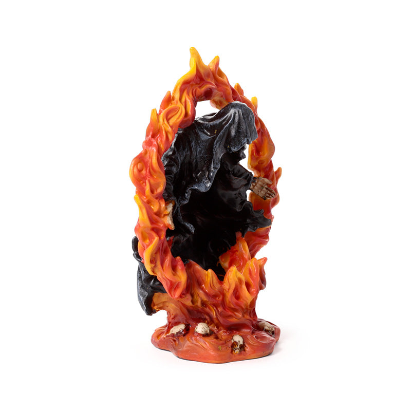 Resin holder for tea light candles in gothic style