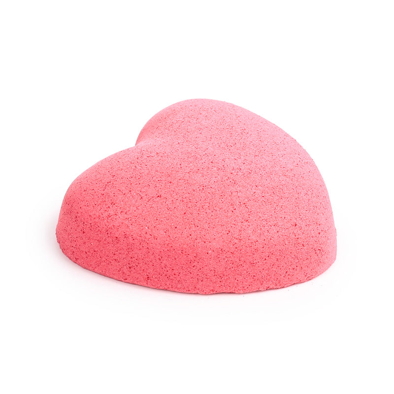 Handmade Amore Heart Bath Bomb with strawberries