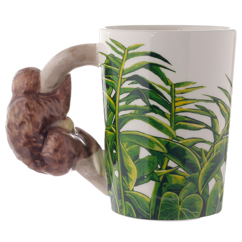 Shaped handle of Jungle Explorer Sloth Mug