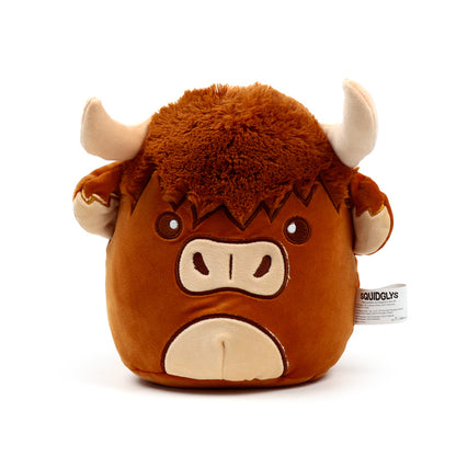 Squidglys Plush Toy Highland Coo Cow front view