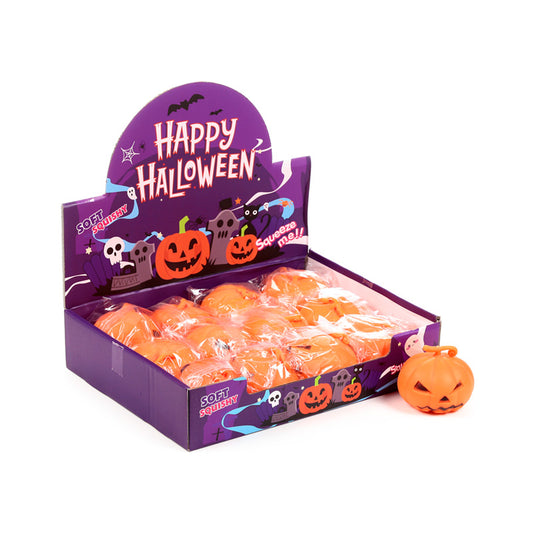 Soft Squeezy Fidget Toy in Pumpkin Shape
