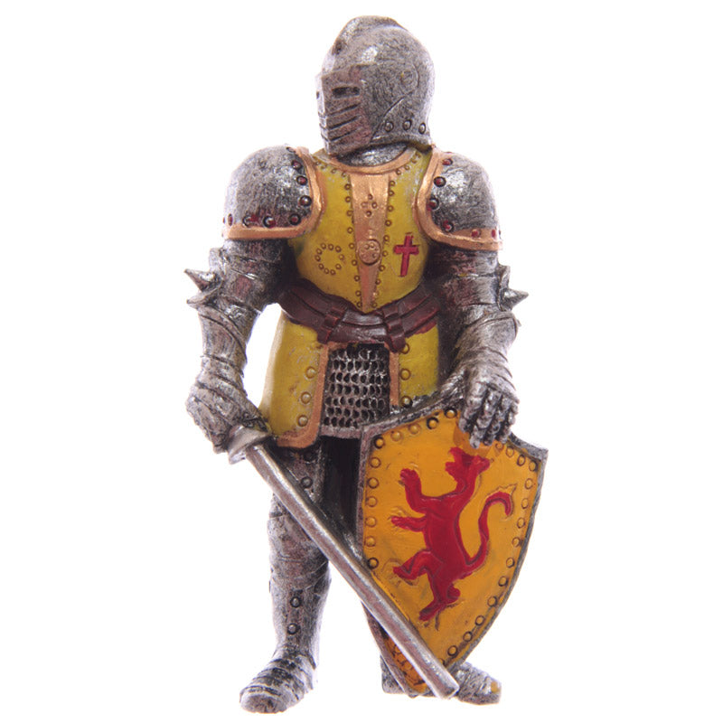 Medieval Knight Souvenir Magnet with decorative background