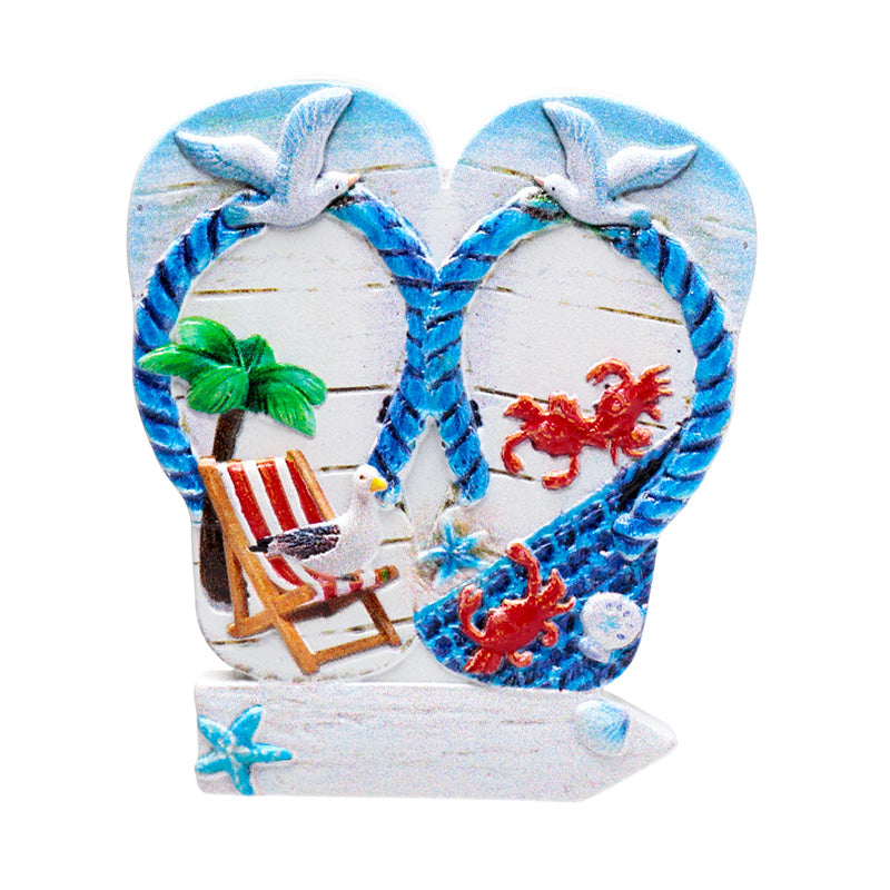 Whimsical 3D Printed Beach Magnet for Home Accents