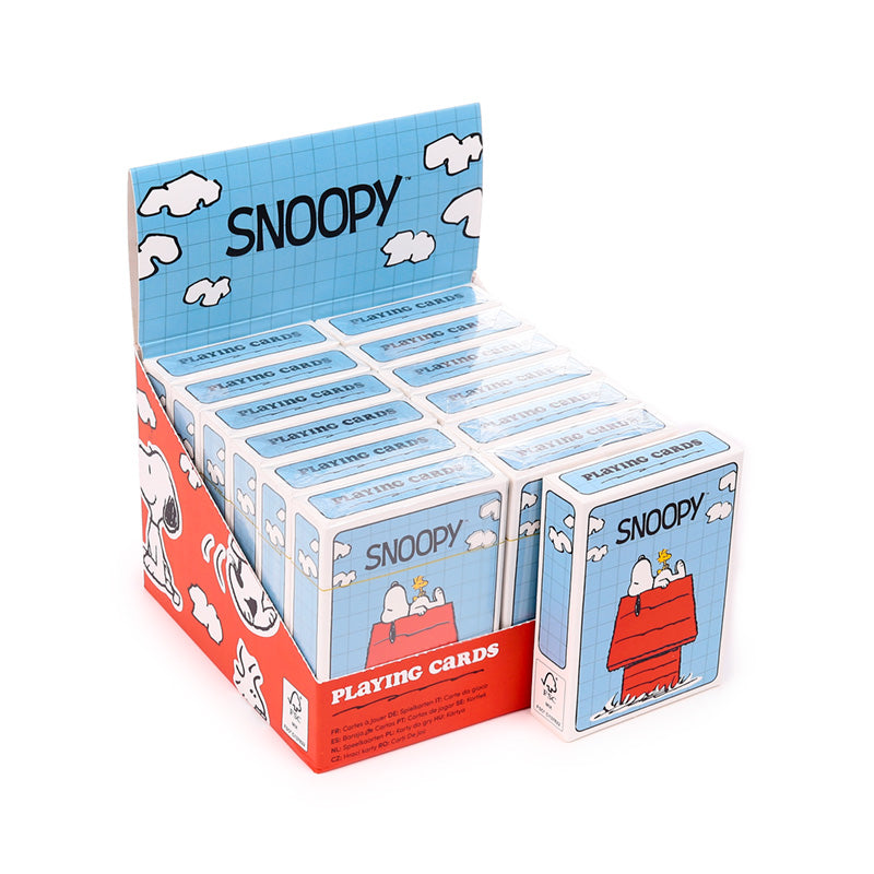 Peanuts Snoopy and Woodstock playing cards front view