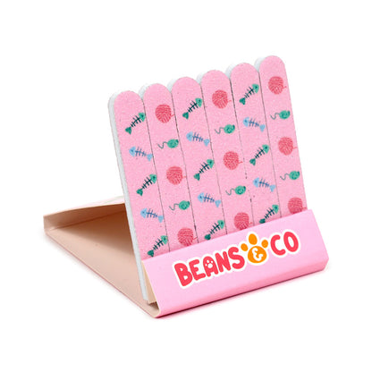 Nail File Matchbook displayed on a vanity