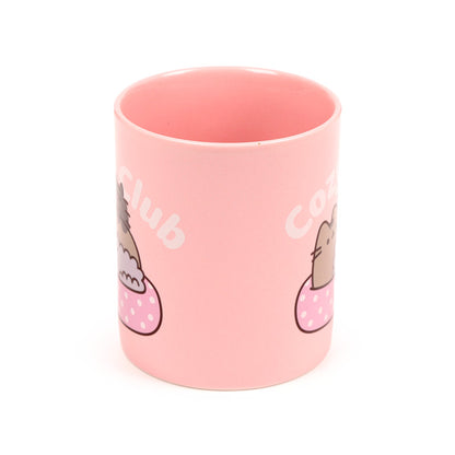 Pusheen the Cat Cozy Club Mug in use