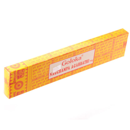 Close-up of Nag Champa Golaka Incense Sticks