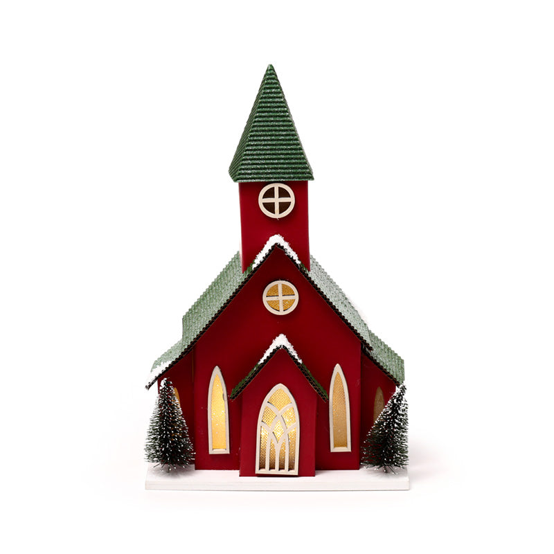 Close-up of LED Christmas Church decoration