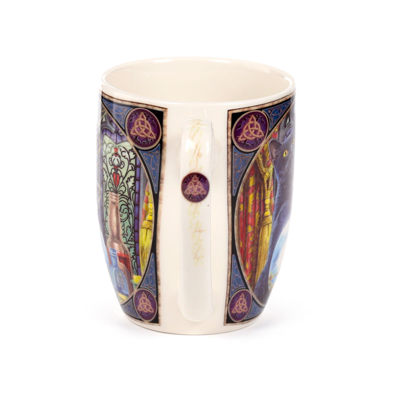 Lisa Parker The Witch's Apprentice Cat Mug on table