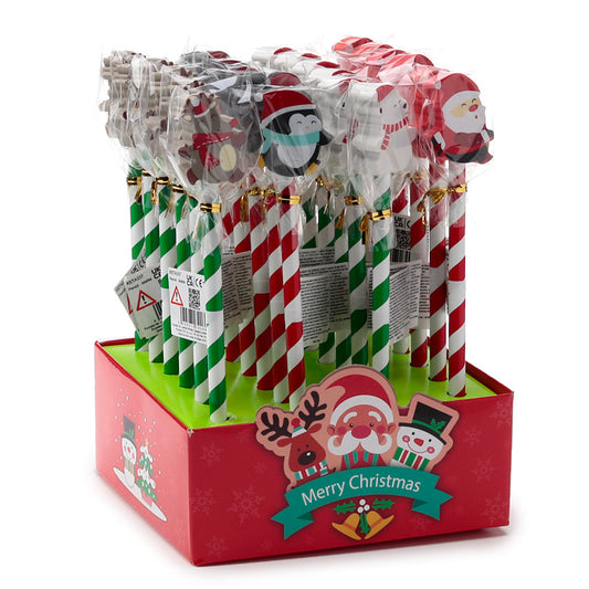 Pencil & Eraser Topper with Christmas Characters