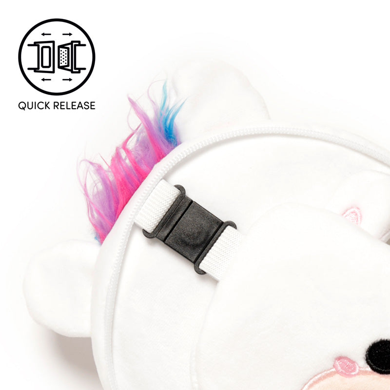 Relaxeazzz Unicorn Travel Pillow with a scenic background