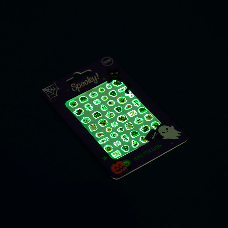 Close-up of Spooky Nail Stickers