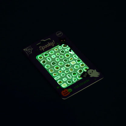 Close-up of Spooky Nail Stickers