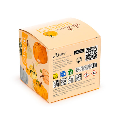 Aromatic pumpkin spice candle jar for gifting