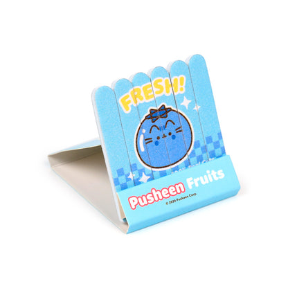 Pusheen the Cat Fruits Nail File Matchbook - Displayed with Fruits