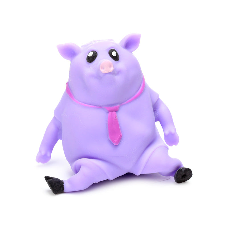 Business Pig in Tie Fidget Toy in hand