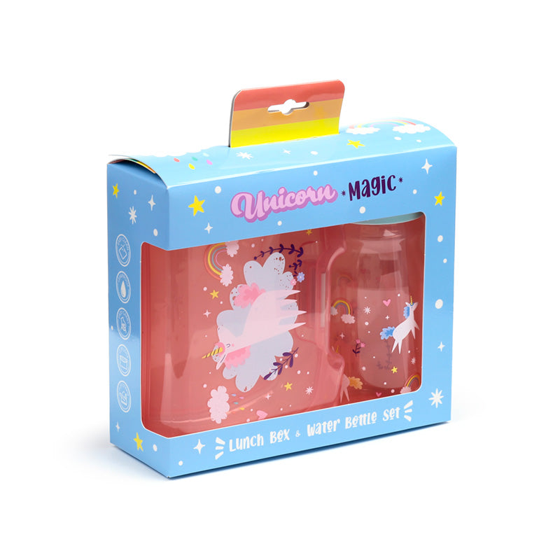 Unicorn Magic Lunch Box and Water Bottle Set