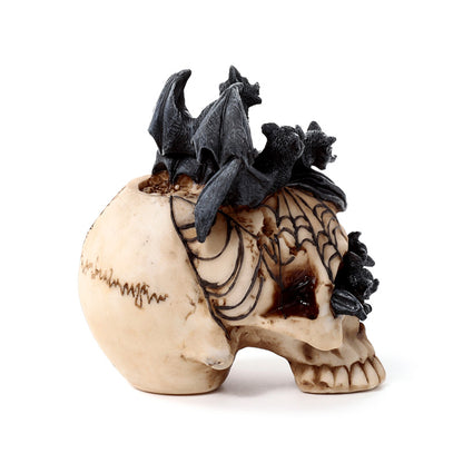 Decorative Skull Ornament in Seasonal Display