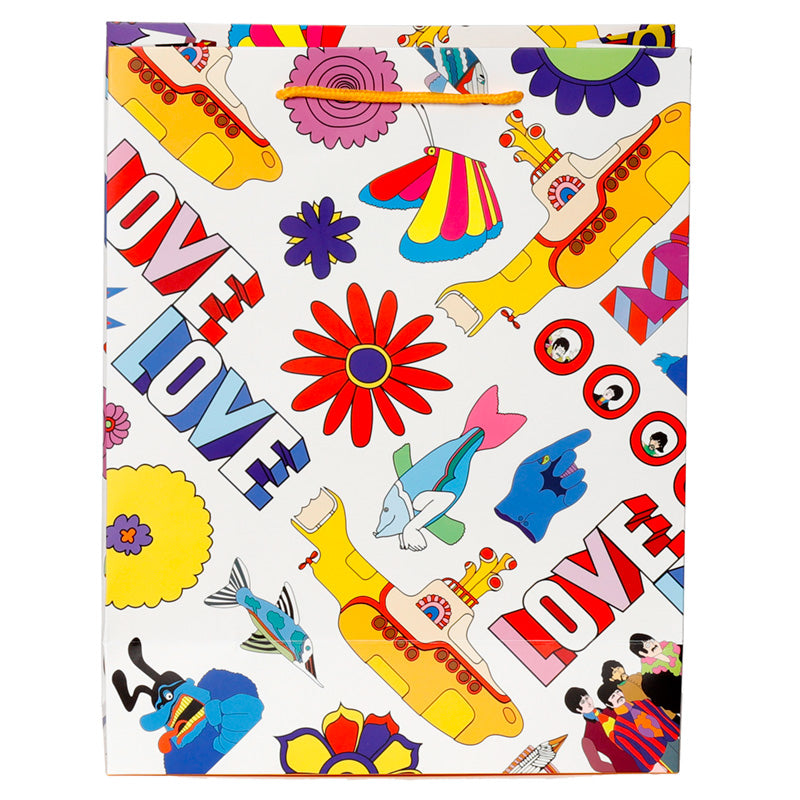 Durable construction of The Beatles Yellow Submarine gift bag