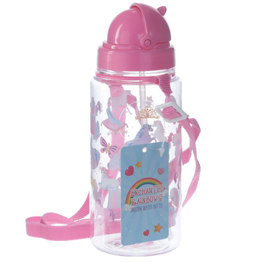 Children's water bottle with unicorn design