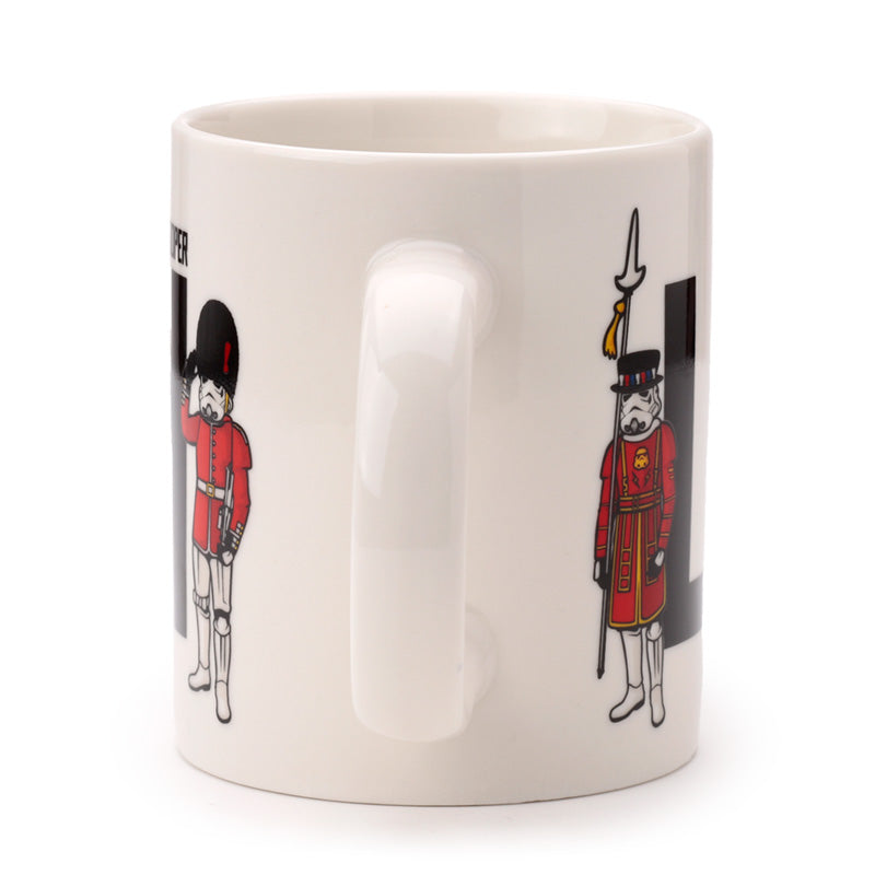Porcelain mug with Stormtrooper design in a kitchen setting