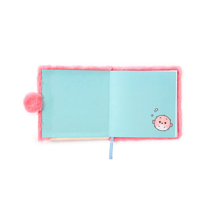 Adoramals Puff the Pufferfish Plush Notebook on a desk