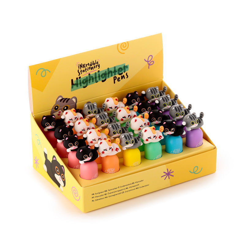 Cute Cat Shaped Lid Topper Highlighter in Pink