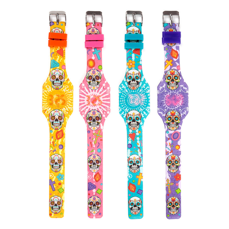 Day of the Dead Silicone Digital Watch - Side View