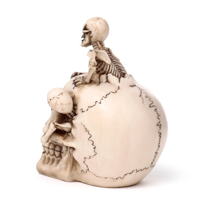 Gothic Skull Ornament with vibrant details