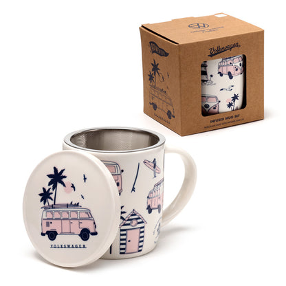 VW T1 Camper Bus Porcelain Mug for Home Decor