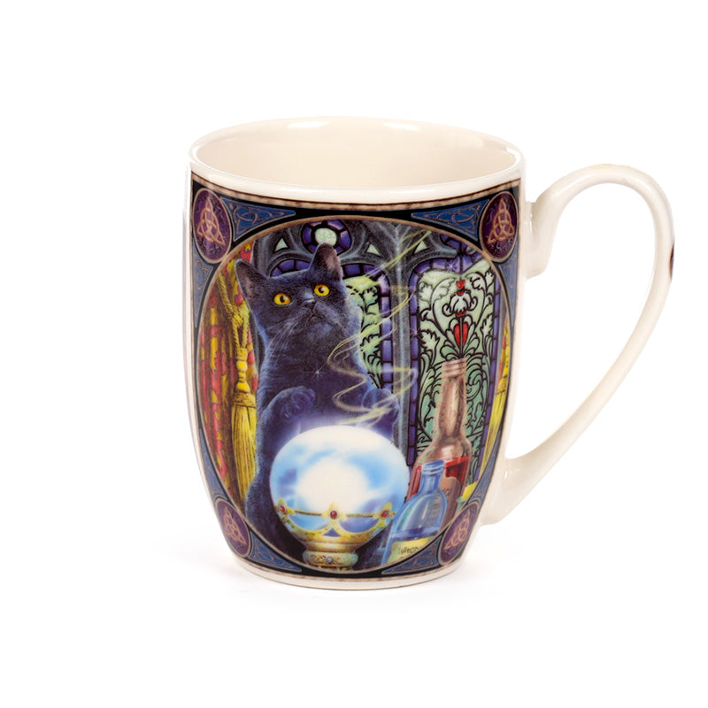 Close-up of Lisa Parker The Witch's Apprentice Cat Mug design