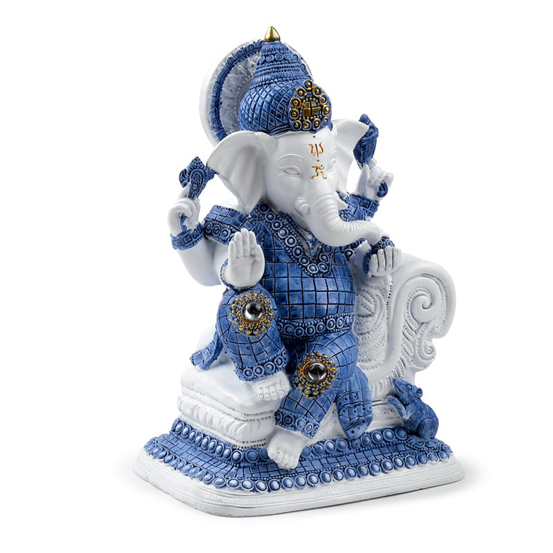 Decorative White & Blue Thai Buddha ornament